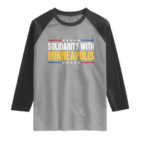 Solidarity With Minneapolis Raglan Shirt Minnesota Community Support Gift