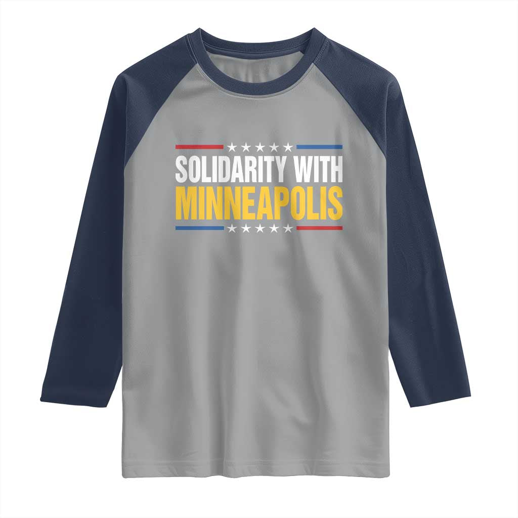 Solidarity With Minneapolis Raglan Shirt Minnesota Community Support Gift