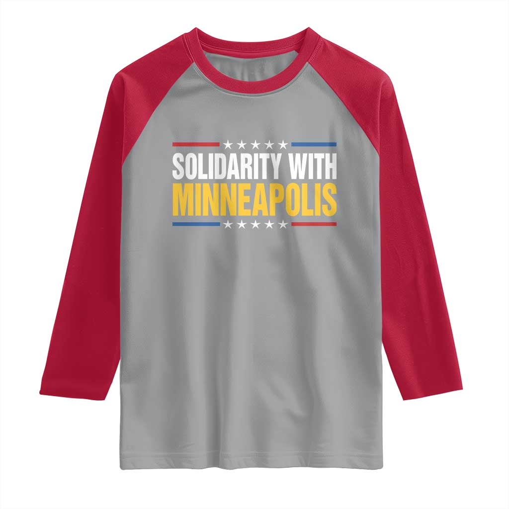 Solidarity With Minneapolis Raglan Shirt Minnesota Community Support Gift