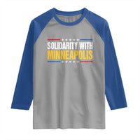 Solidarity With Minneapolis Raglan Shirt Minnesota Community Support Gift