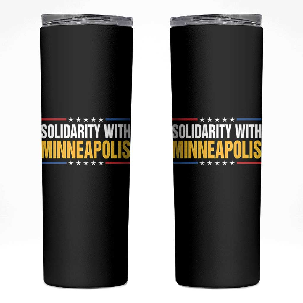 Solidarity With Minneapolis Skinny Tumbler Minnesota Community Support Gift