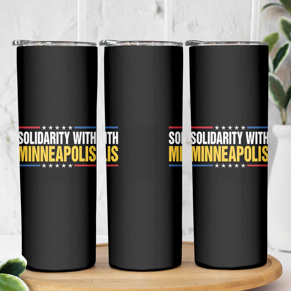 Solidarity With Minneapolis Skinny Tumbler Minnesota Community Support Gift