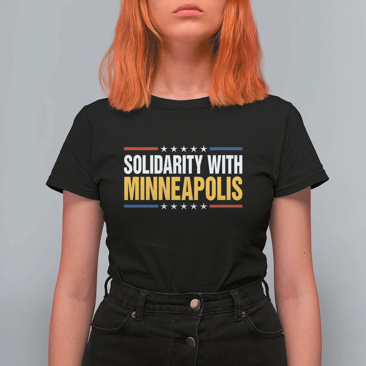 Solidarity With Minneapolis T Shirt For Women Minnesota Community Support Gift