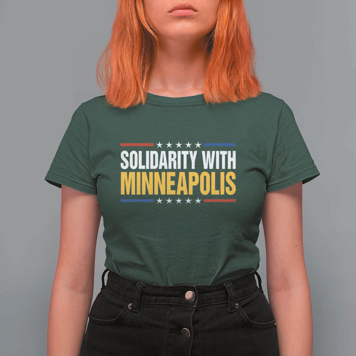 Solidarity With Minneapolis T Shirt For Women Minnesota Community Support Gift
