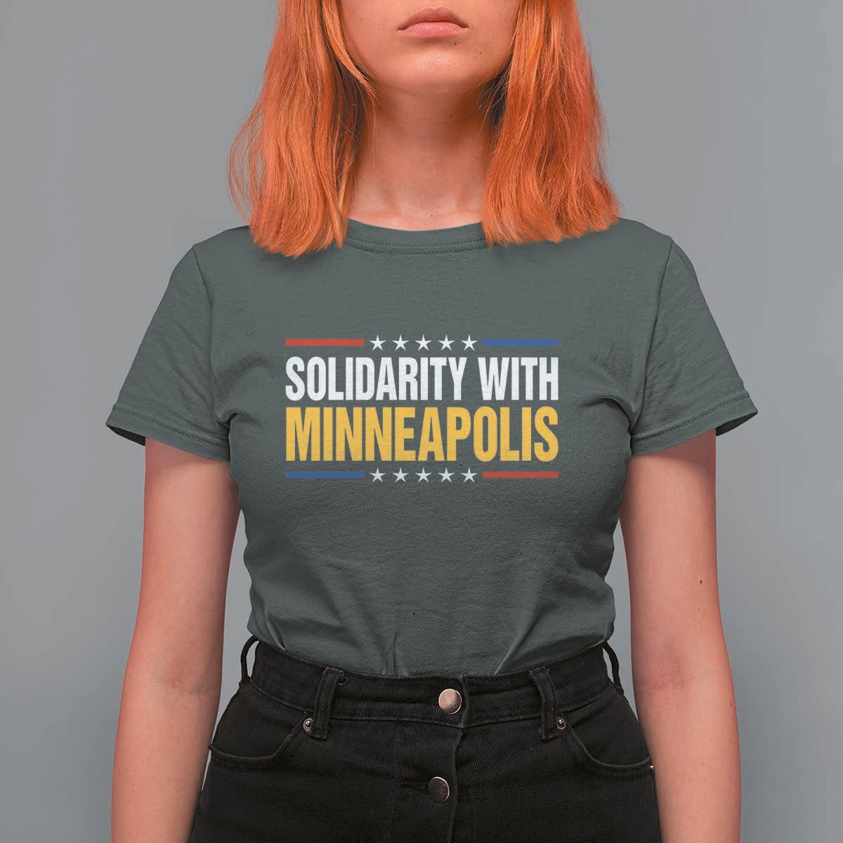 Solidarity With Minneapolis T Shirt For Women Minnesota Community Support Gift