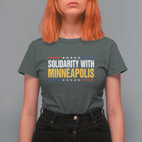 Solidarity With Minneapolis T Shirt For Women Minnesota Community Support Gift