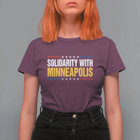 Solidarity With Minneapolis T Shirt For Women Minnesota Community Support Gift