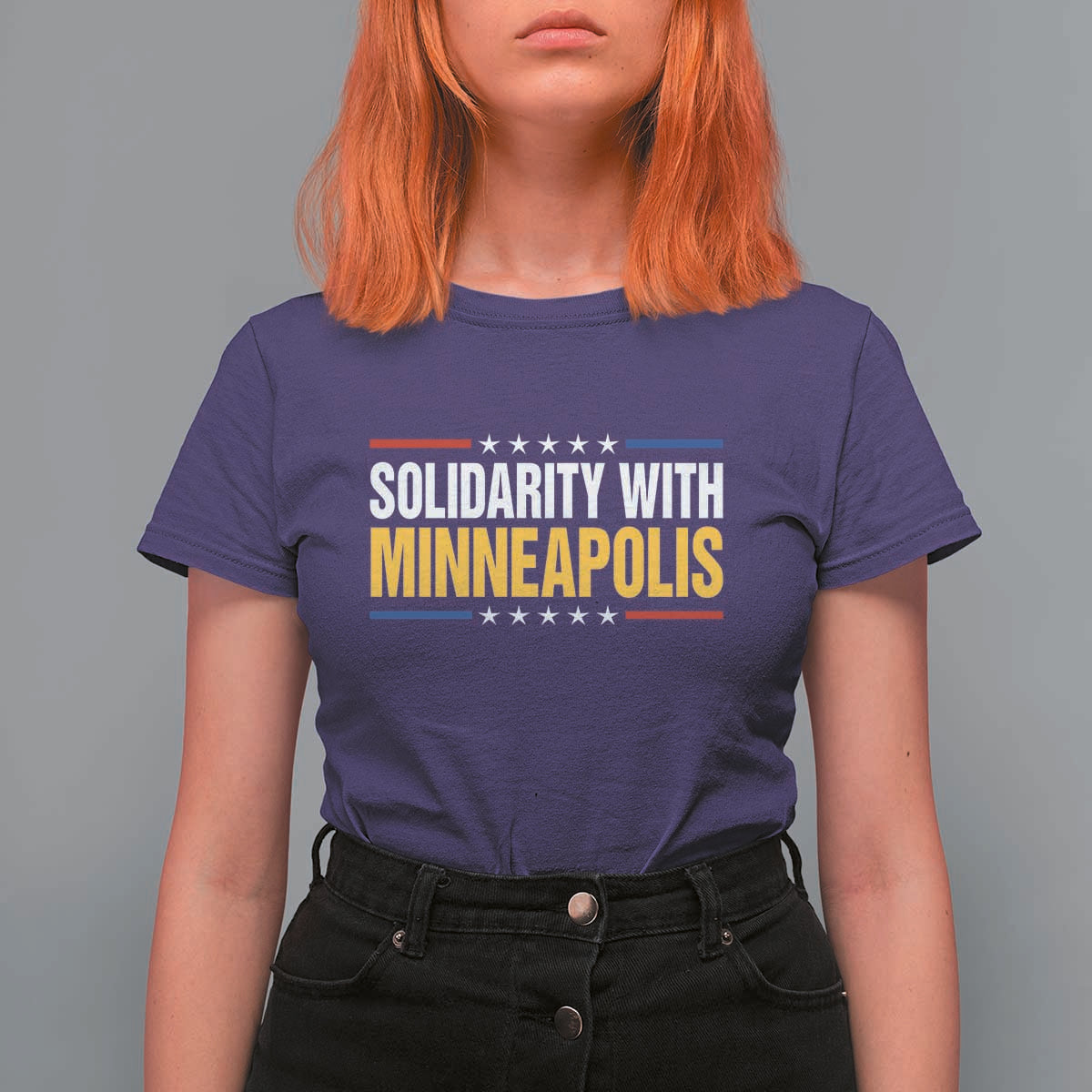 Solidarity With Minneapolis T Shirt For Women Minnesota Community Support Gift