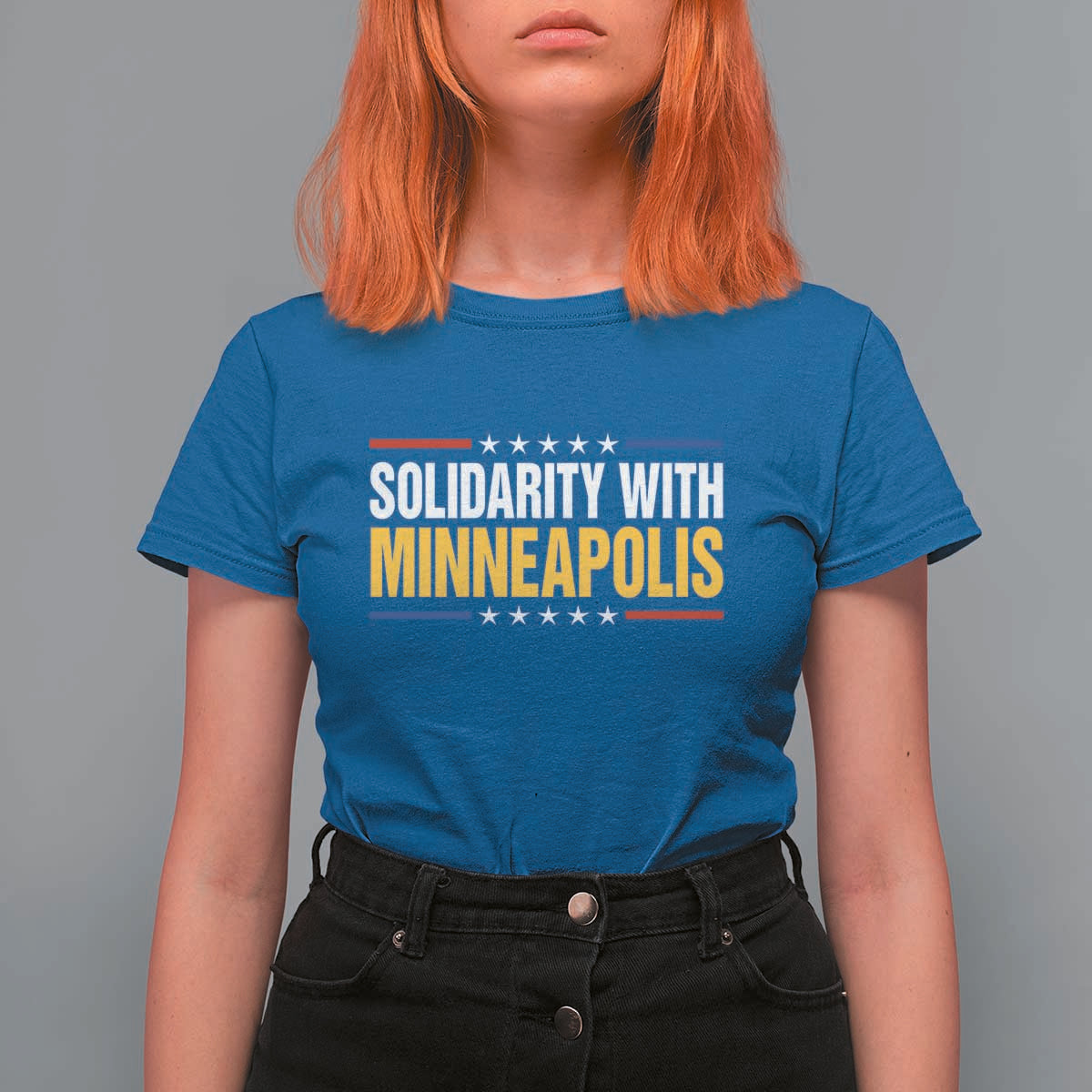 Solidarity With Minneapolis T Shirt For Women Minnesota Community Support Gift
