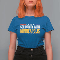 Solidarity With Minneapolis T Shirt For Women Minnesota Community Support Gift