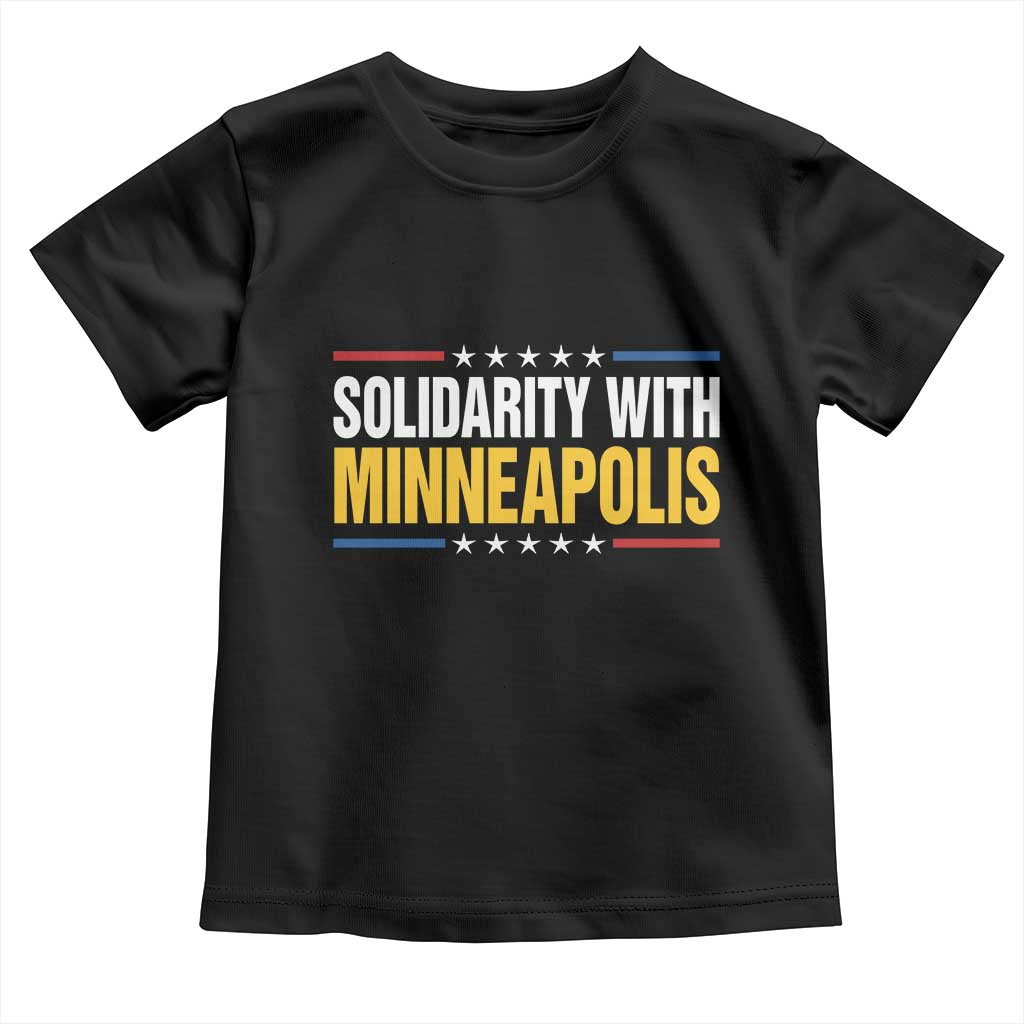 Solidarity With Minneapolis Toddler T Shirt Minnesota Community Support Gift