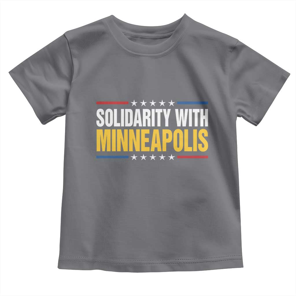 Solidarity With Minneapolis Toddler T Shirt Minnesota Community Support Gift