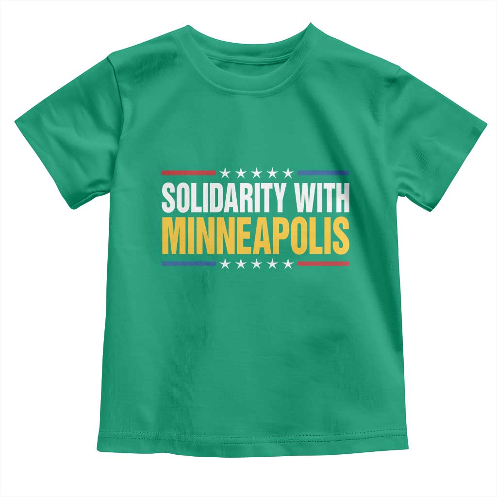 Solidarity With Minneapolis Toddler T Shirt Minnesota Community Support Gift