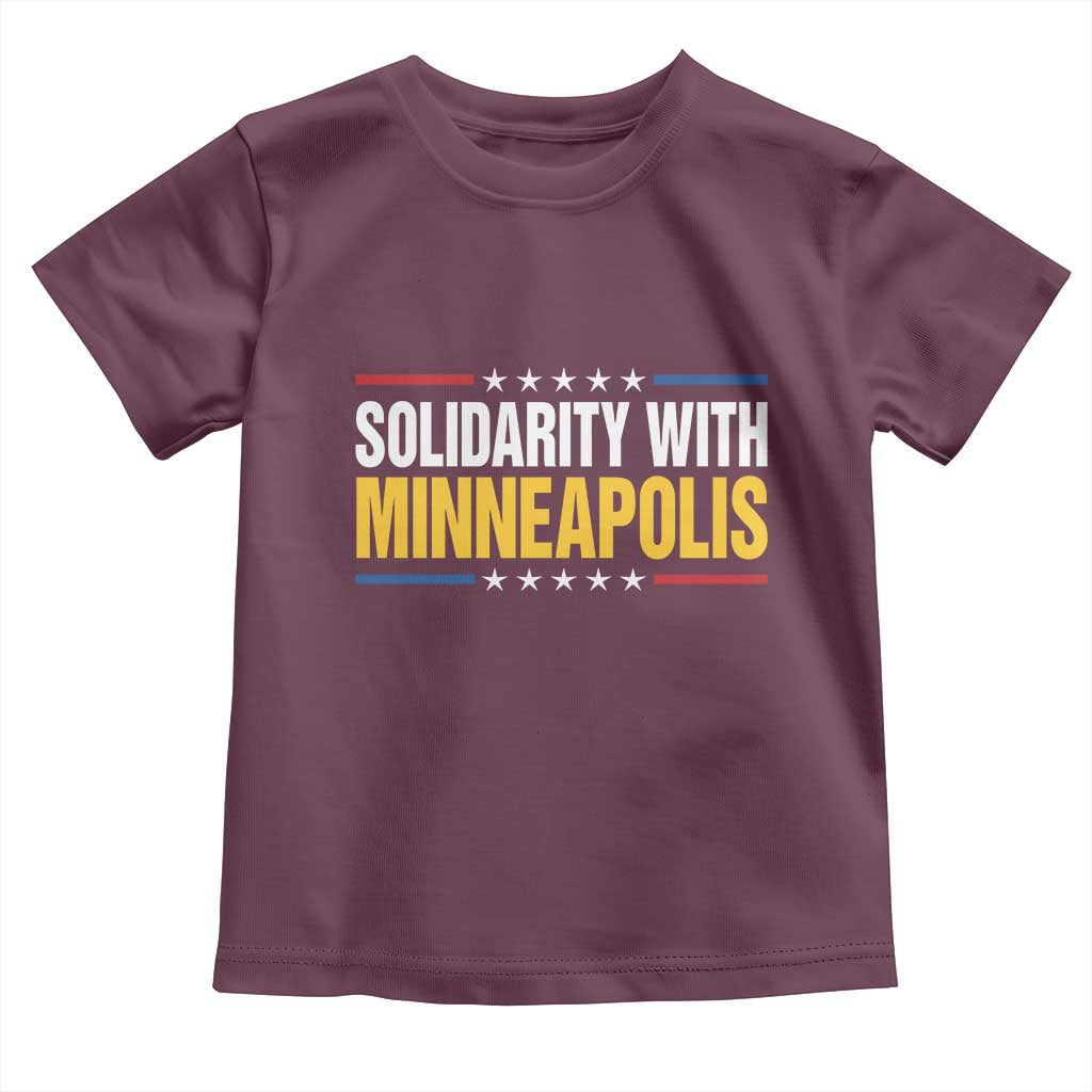 Solidarity With Minneapolis Toddler T Shirt Minnesota Community Support Gift