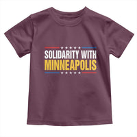 Solidarity With Minneapolis Toddler T Shirt Minnesota Community Support Gift