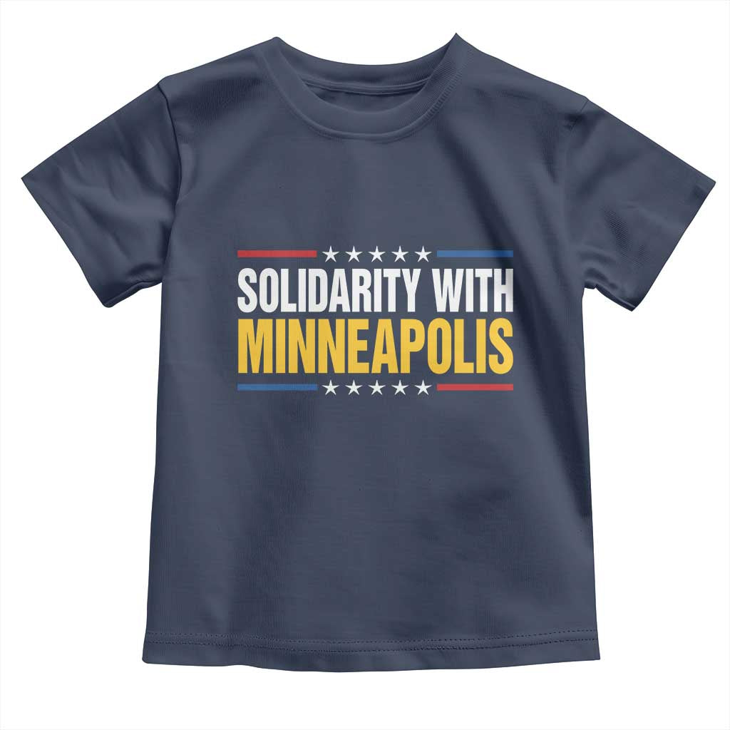 Solidarity With Minneapolis Toddler T Shirt Minnesota Community Support Gift