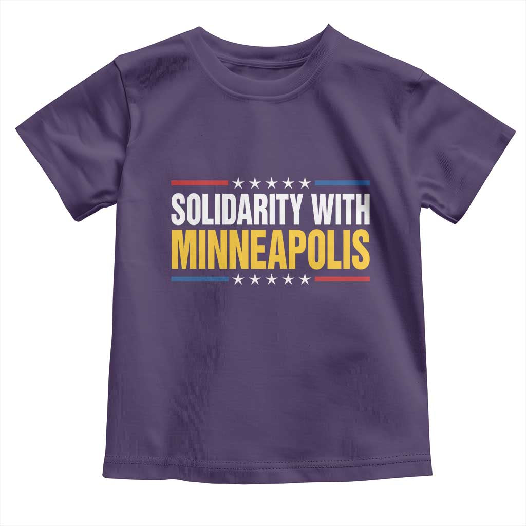 Solidarity With Minneapolis Toddler T Shirt Minnesota Community Support Gift