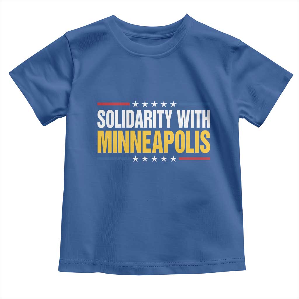 Solidarity With Minneapolis Toddler T Shirt Minnesota Community Support Gift