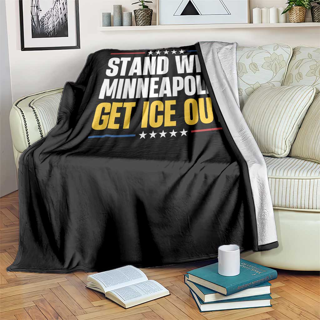 Stand With Minneapolis Throw Blanket Minnesota Community Support Gift