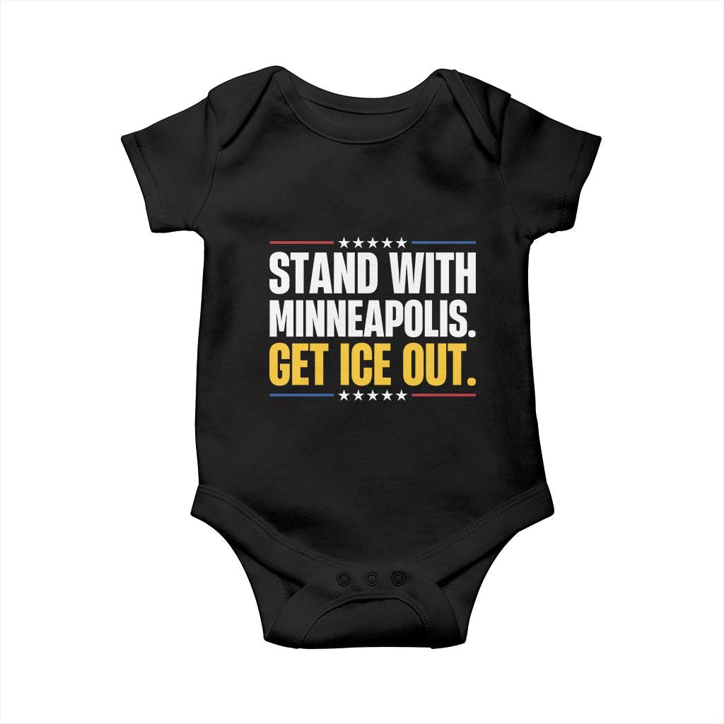 Stand With Minneapolis Baby Onesie Minnesota Community Support Gift