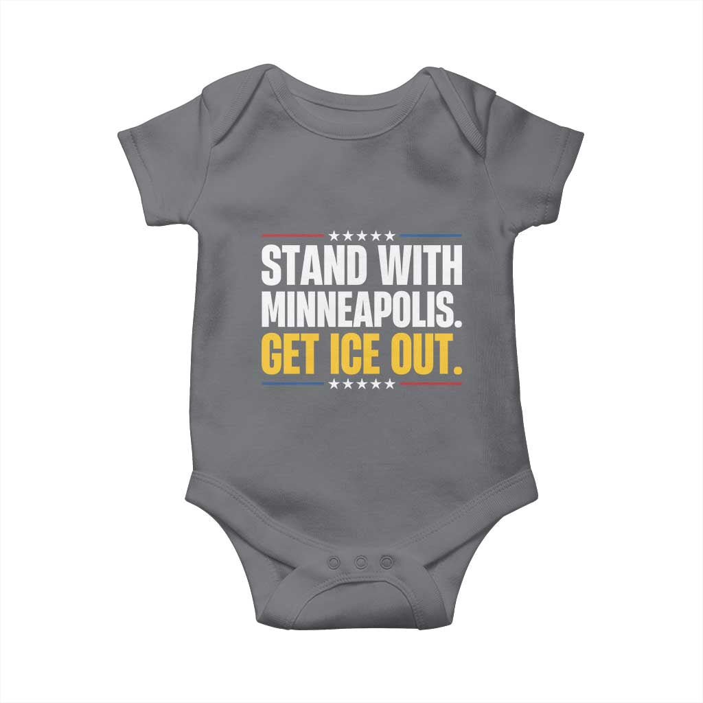 Stand With Minneapolis Baby Onesie Minnesota Community Support Gift
