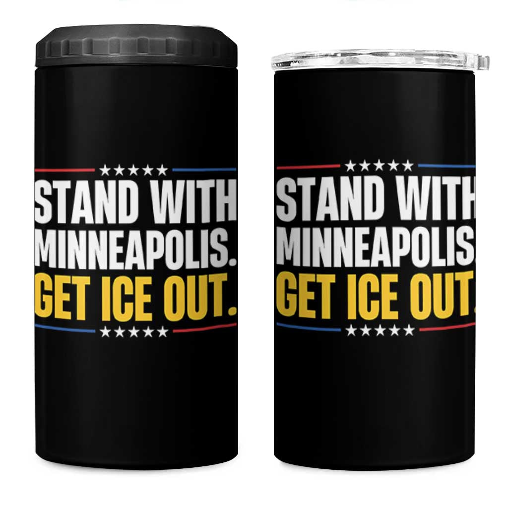Stand With Minneapolis 4 in 1 Can Cooler Tumbler Minnesota Community Support Gift