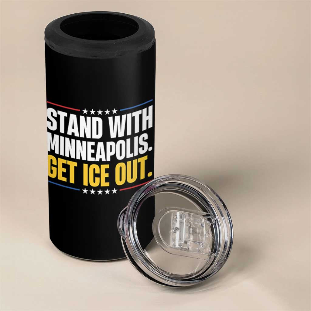 Stand With Minneapolis 4 in 1 Can Cooler Tumbler Minnesota Community Support Gift