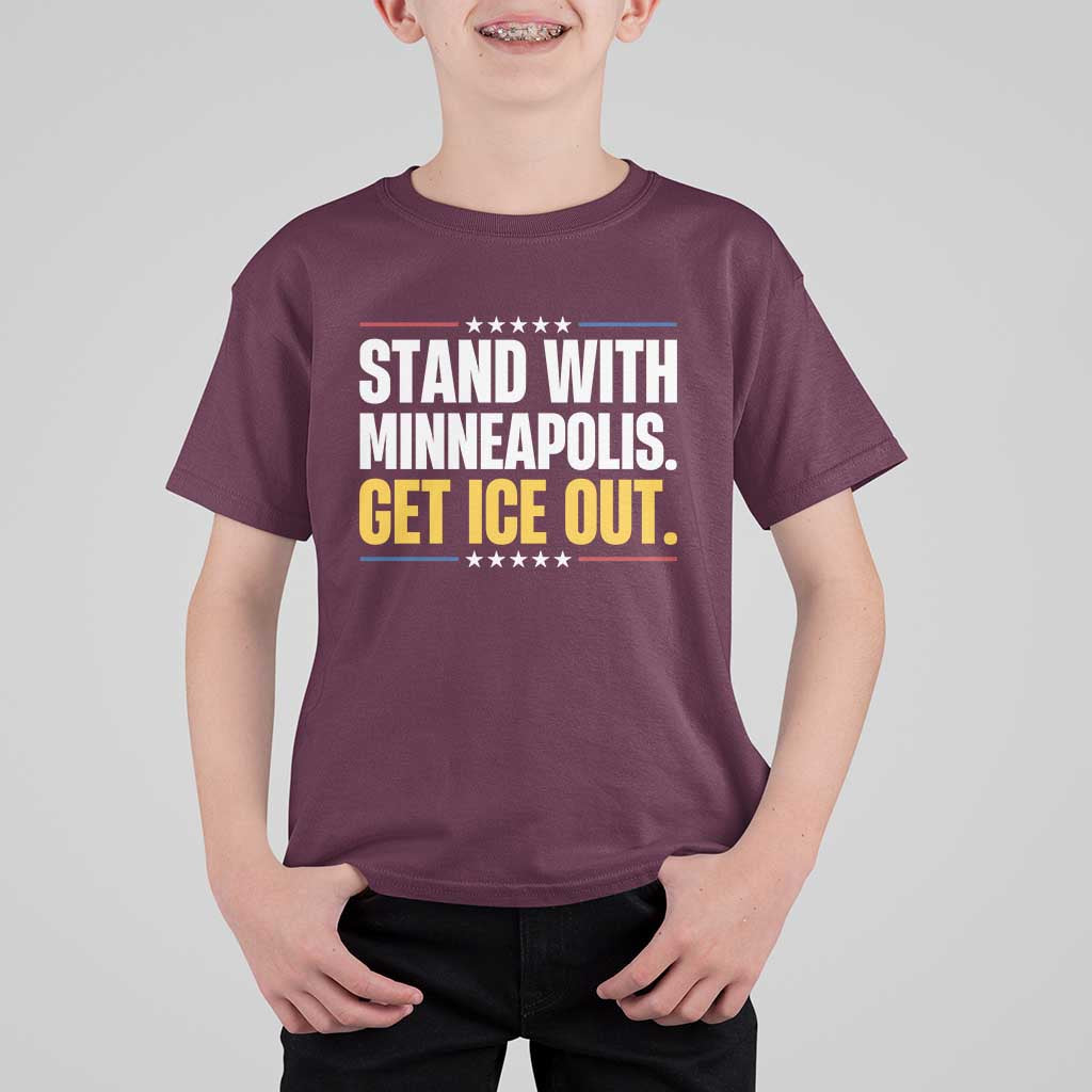 Stand With Minneapolis T Shirt For Kid Minnesota Community Support Gift