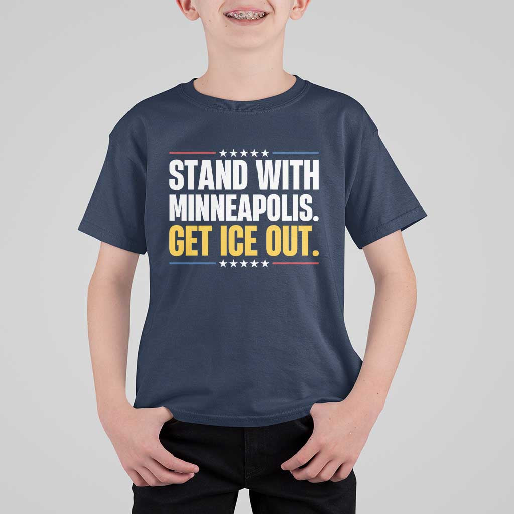 Stand With Minneapolis T Shirt For Kid Minnesota Community Support Gift