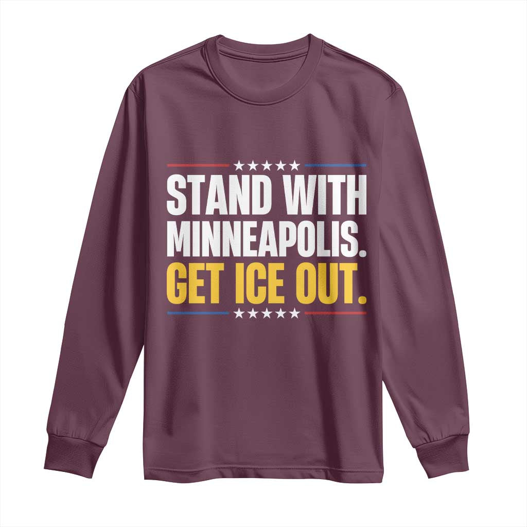 Stand With Minneapolis Long Sleeve Shirt Minnesota Community Support Gift