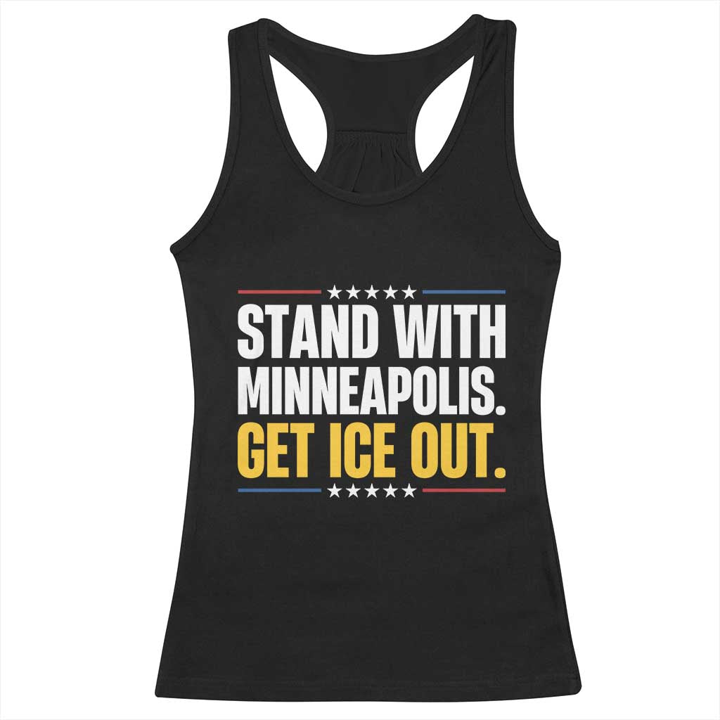 Stand With Minneapolis Racerback Tank Top Minnesota Community Support Gift