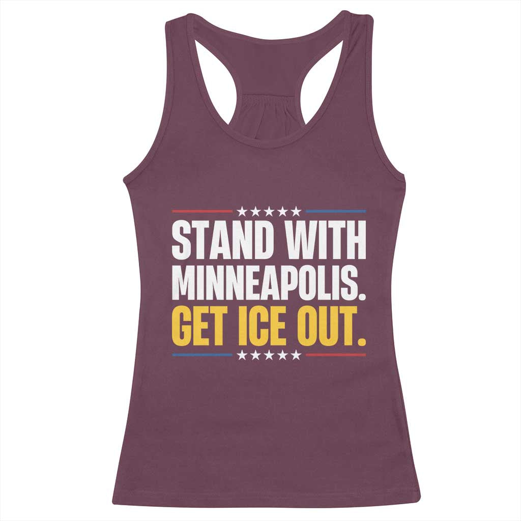 Stand With Minneapolis Racerback Tank Top Minnesota Community Support Gift