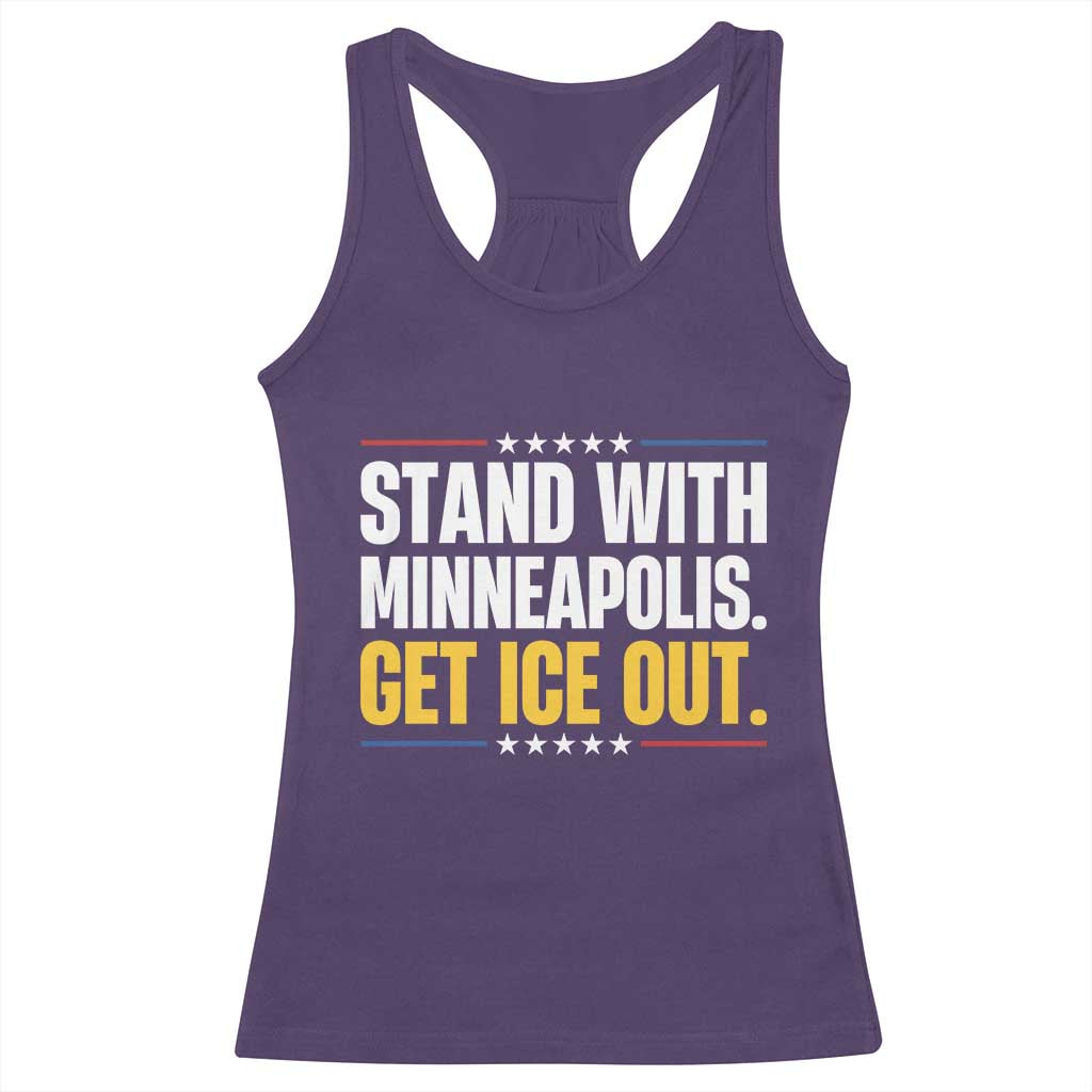 Stand With Minneapolis Racerback Tank Top Minnesota Community Support Gift