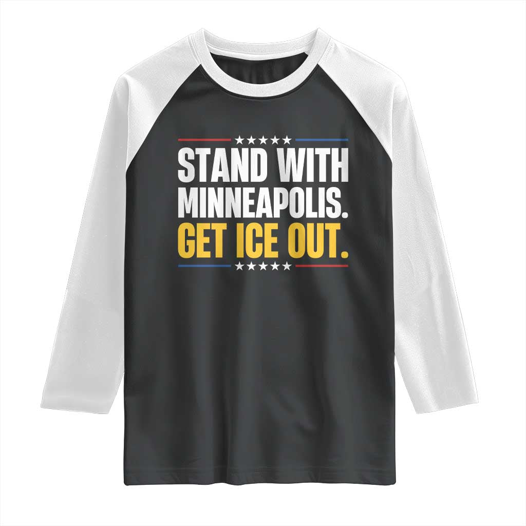 Stand With Minneapolis Raglan Shirt Minnesota Community Support Gift