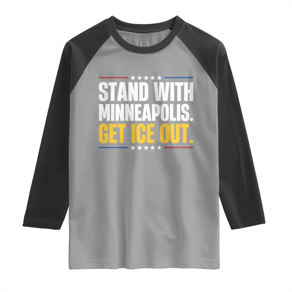Stand With Minneapolis Raglan Shirt Minnesota Community Support Gift