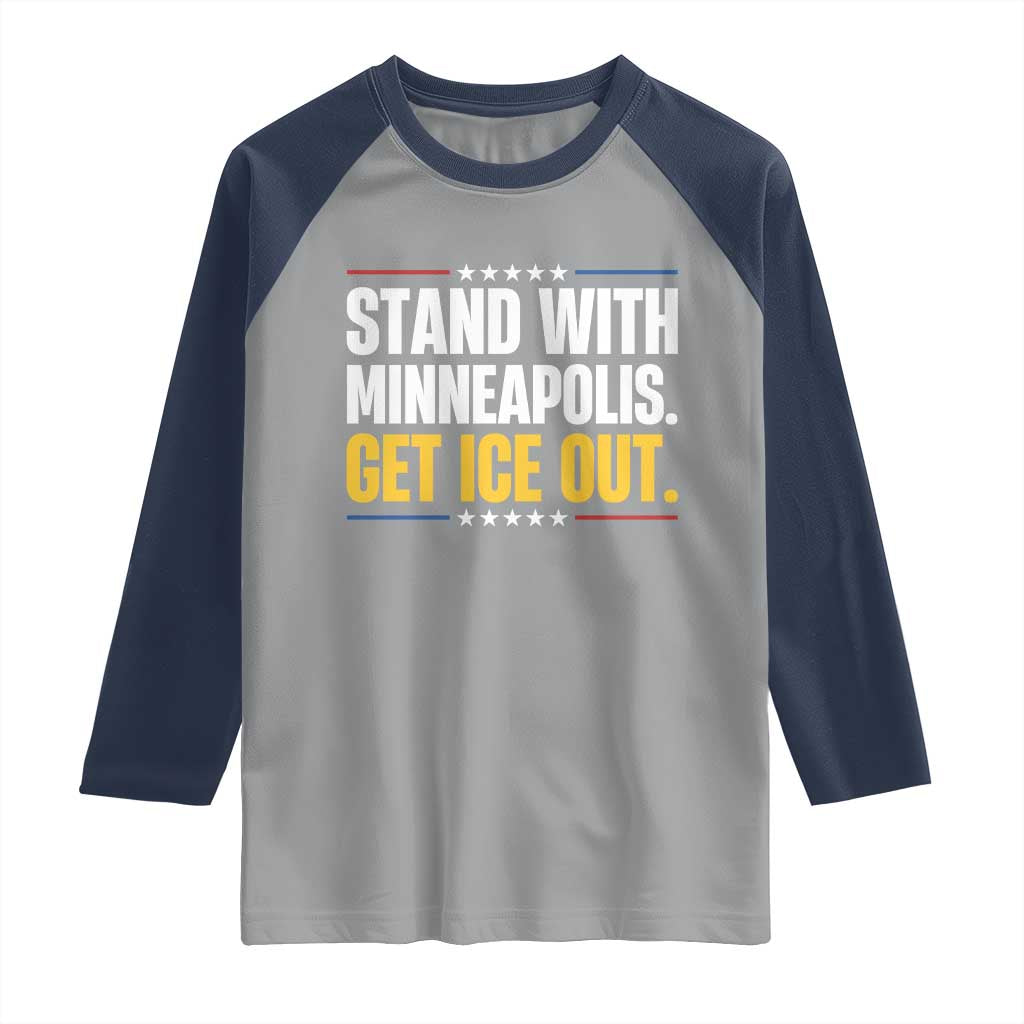 Stand With Minneapolis Raglan Shirt Minnesota Community Support Gift
