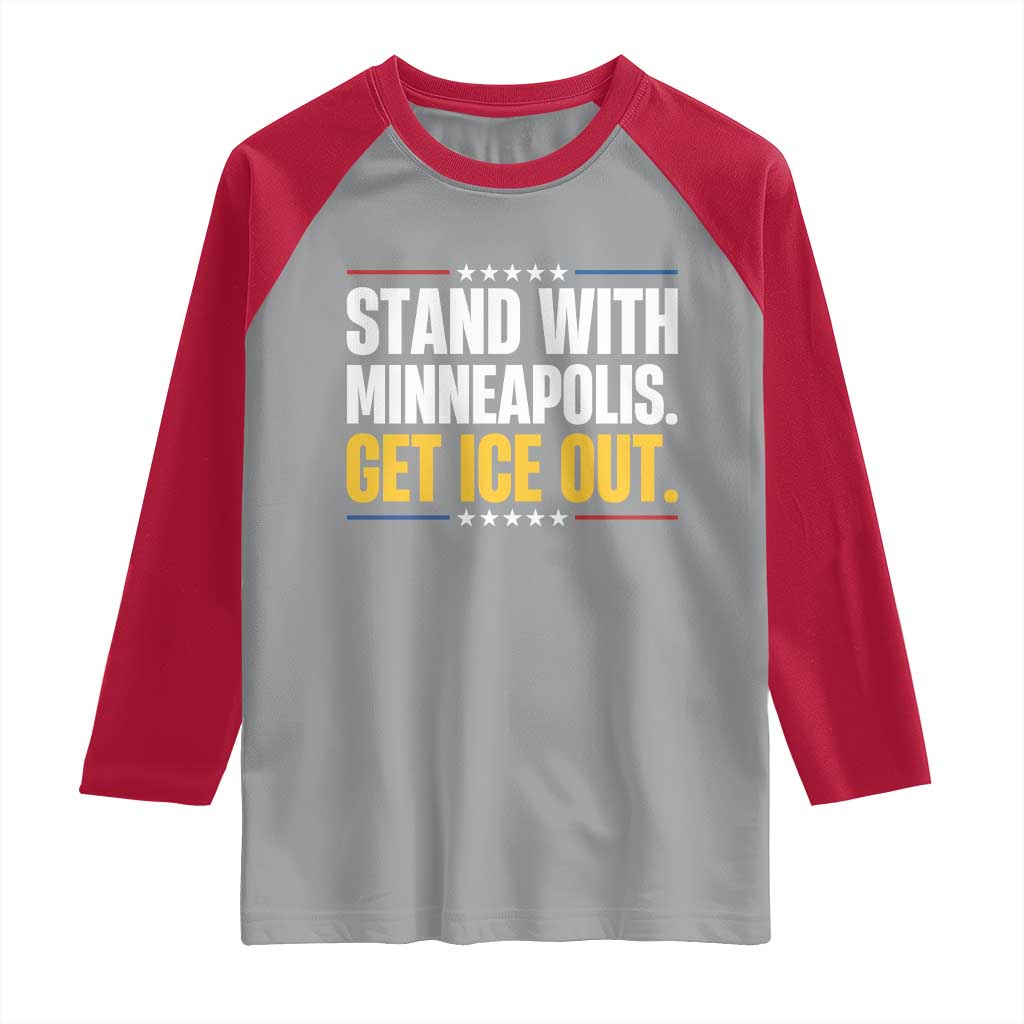 Stand With Minneapolis Raglan Shirt Minnesota Community Support Gift