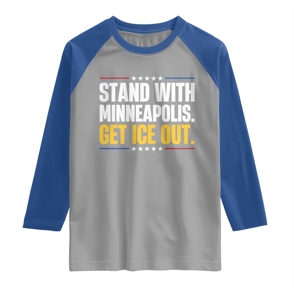 Stand With Minneapolis Raglan Shirt Minnesota Community Support Gift