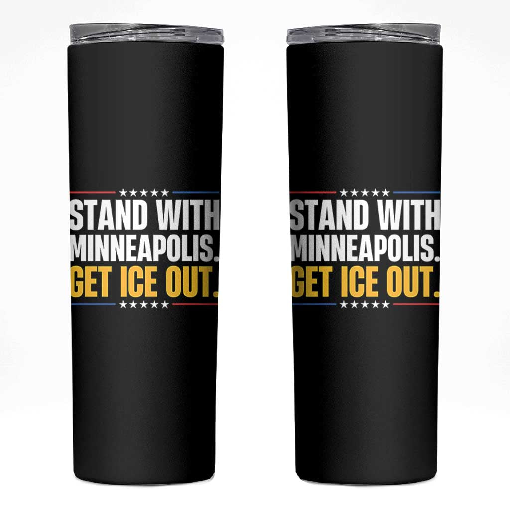 Stand With Minneapolis Skinny Tumbler Minnesota Community Support Gift