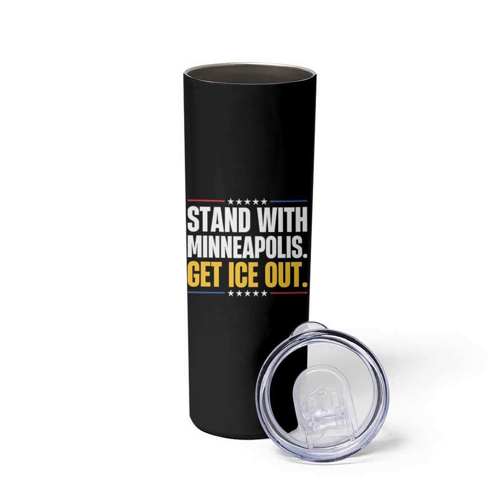 Stand With Minneapolis Skinny Tumbler Minnesota Community Support Gift