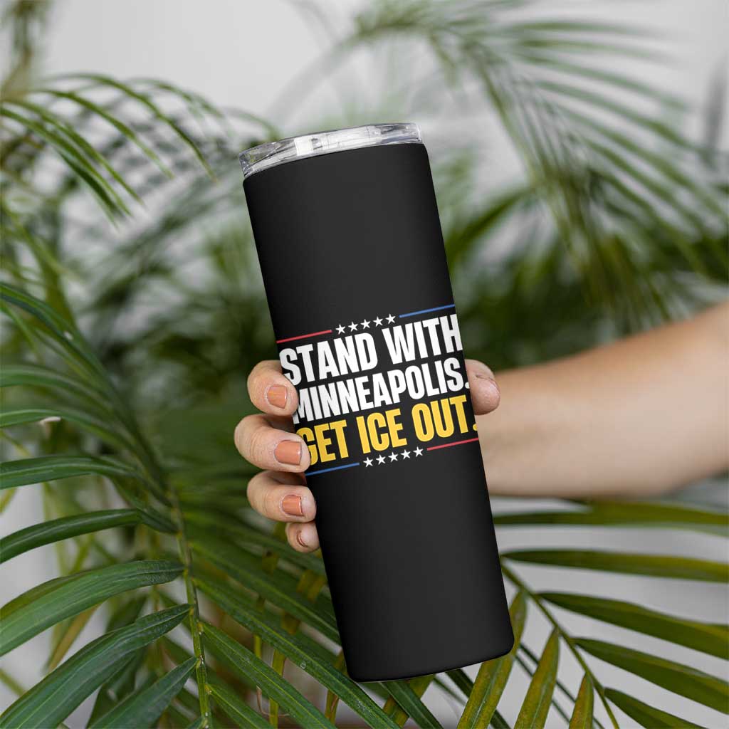 Stand With Minneapolis Skinny Tumbler Minnesota Community Support Gift
