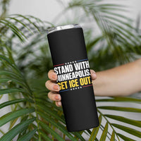 Stand With Minneapolis Skinny Tumbler Minnesota Community Support Gift