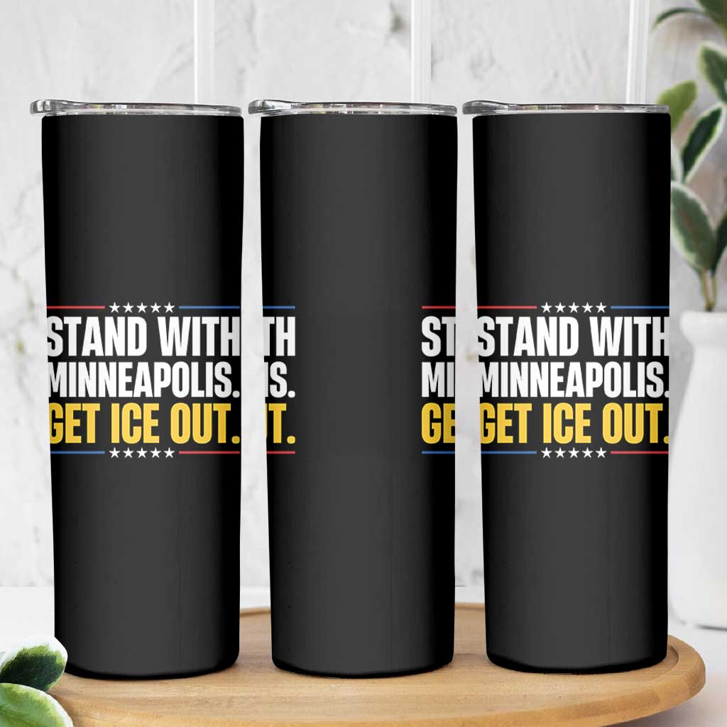 Stand With Minneapolis Skinny Tumbler Minnesota Community Support Gift