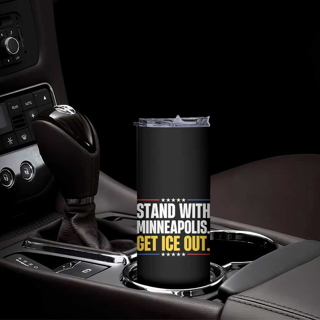 Stand With Minneapolis Skinny Tumbler Minnesota Community Support Gift