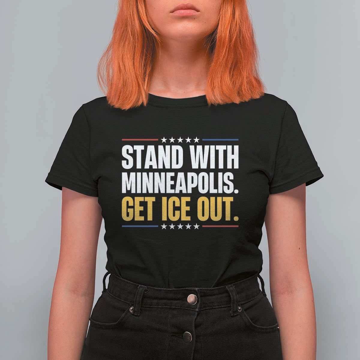 Stand With Minneapolis T Shirt For Women Minnesota Community Support Gift