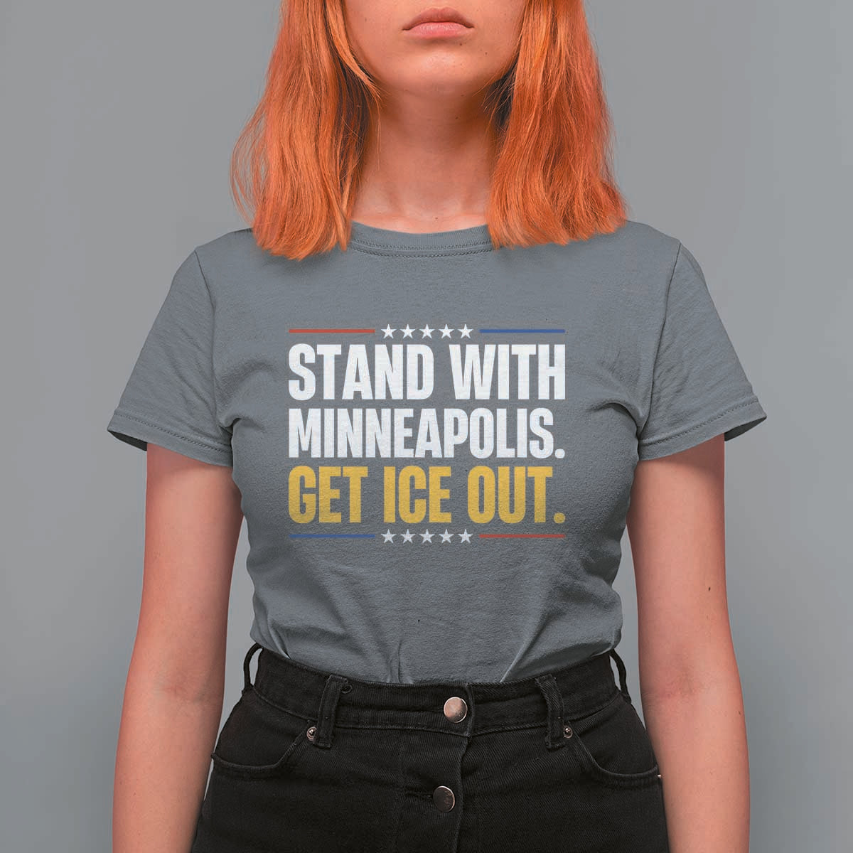 Stand With Minneapolis T Shirt For Women Minnesota Community Support Gift