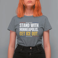 Stand With Minneapolis T Shirt For Women Minnesota Community Support Gift