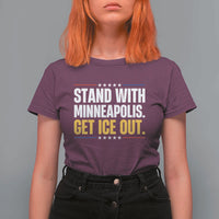 Stand With Minneapolis T Shirt For Women Minnesota Community Support Gift