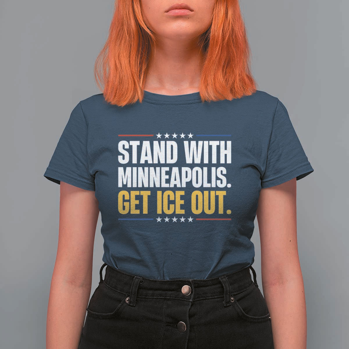 Stand With Minneapolis T Shirt For Women Minnesota Community Support Gift