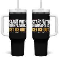 Stand With Minneapolis Tumbler With Handle Minnesota Community Support Gift